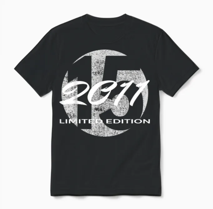15. Geburtstag Mädchen Junge 15 Jahre 2011 Lustig Geschenk Unisex T-Shirt in Black