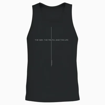 Jesus Is King the Way the Truth Life Design Back Unisex Tank Top - Black