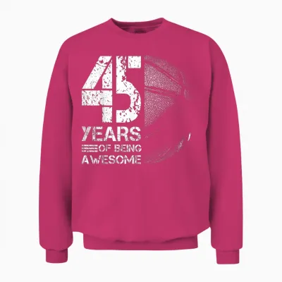 45e Anniversaire Homme Basketteur Basket-Ball 45 Ans Unisex Sweatshirt - Heliconia