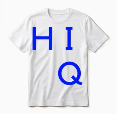 Hi Iq High Iq High Intelligence Quotient Pun Unisex T-Shirt - White