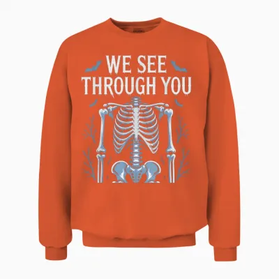Halloween Manipulateur Radio Effrayant Manip Radiologie Unisex Sweatshirt - Orange
