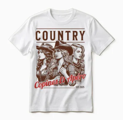 Country Copines Et Apéro Cadeau Humour Femme De La Campagne Unisex T-Shirt - White