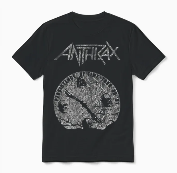 Anthrax Broken Clock Unisex T-Shirt in Black