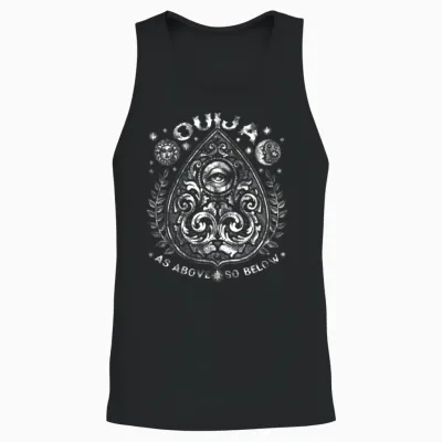 Victorian Ouija Planchette, as Above So Below Unisex Tank Top - Black