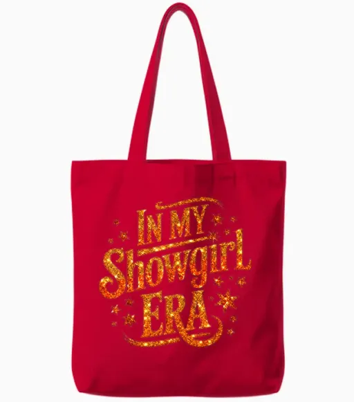 In My Show Girl Era Bling Grovy Tote Bags - Red