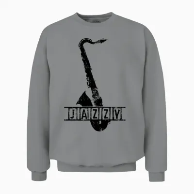 Jazz Saxophone Retro Unisex Sweatshirt - Sport Grey