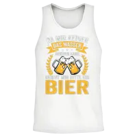 Funny Beer Saying, Party Concert Festival Unisex Tank Top - White – 2