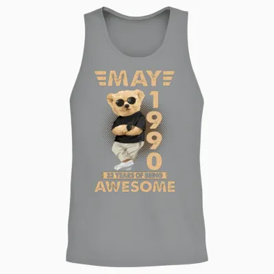 May 1990 33th 2023 33 Years of Being Unisex Tank Top - Sport Grey