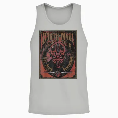 Star Wars Darth Maul Fear Tour Band Unisex Tank Top - Ash