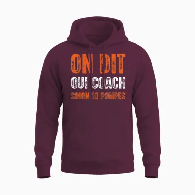 Funny Coach We Say Yes Coach Otherwise 10 Pumps T-Shirt, Black, S Unisex Hoodie - Maroon