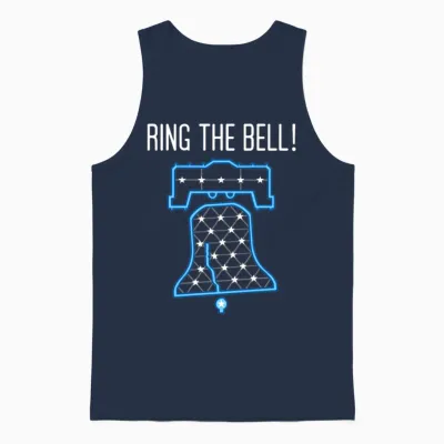 Ring the Bell. Unisex Tank Top - Navy
