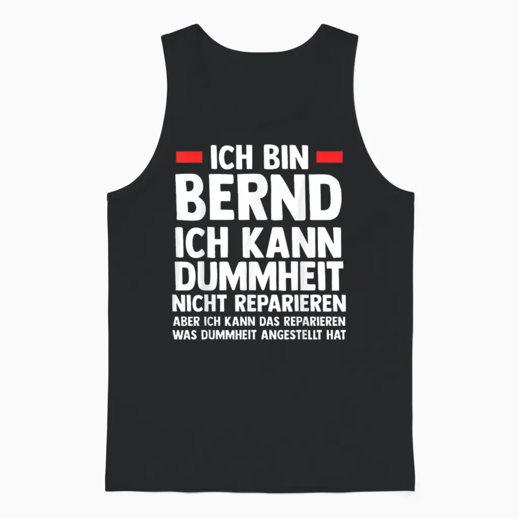 Bernd Unisex Tank Top in Black