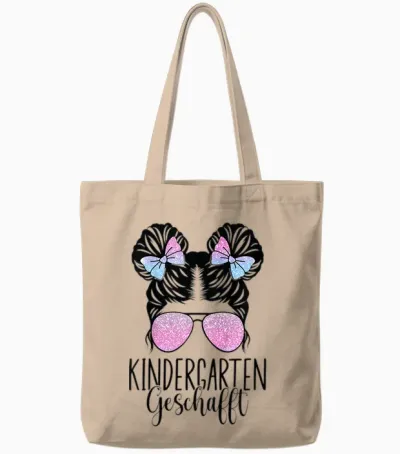 Kinder Kindergarten Geschafft 2026 2027 Kita Abschluss Tote Bags - Natural