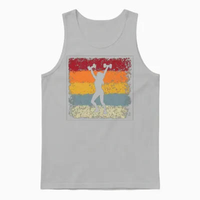 Fitness Girl Retro Unisex Tank Top - Ash