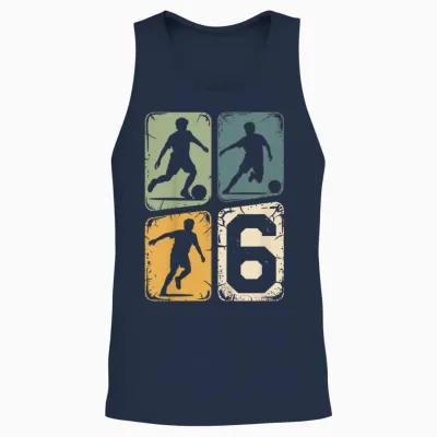 6. Geburtstag Junge Fußball Ball Jungs Fußballer 6 Jahre Unisex Tank Top - Navy
