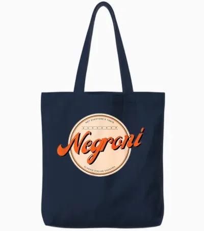 Negroni I Classic Italian Gin Cocktail Drink Leave Me Aloni Tote Bags - Navy