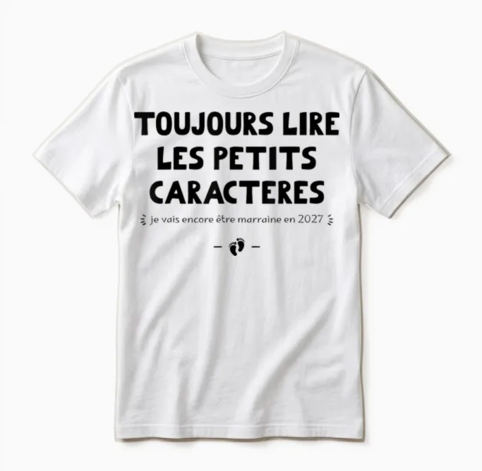 Annonce Marraine 2eme Fois Je Vais Encore être Marraine 2027 Unisex T-Shirt in White