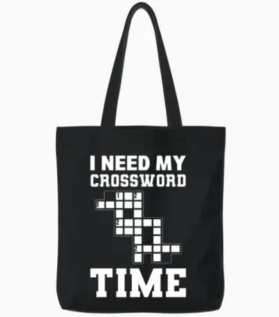 Crossword Puzzle Lover Dissectologist Tote Bags - Black