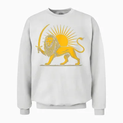 Iranian Flag Lion Sun Persian Pride Iranian Unisex Sweatshirt - White