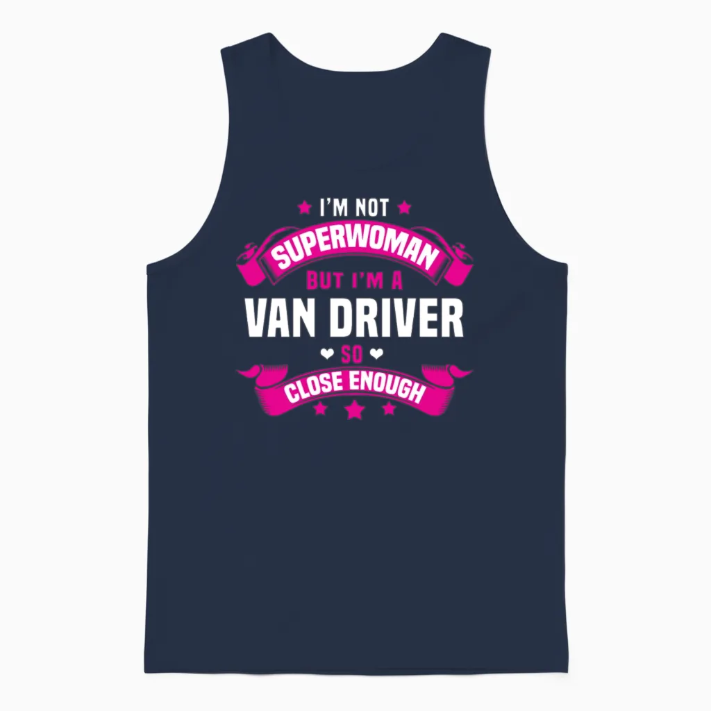 Van Driver Unisex Tank Top in Navy