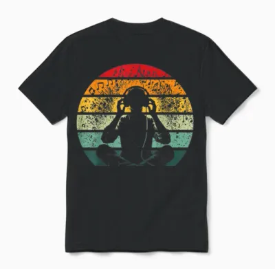Musik Hören Musiker Sunset Chillen Chill Vibes Sound Unisex T-Shirt - Black