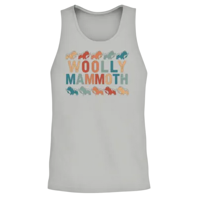 Retro Mammoth Lover Unisex Tank Top - Ash