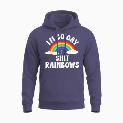 I'm So Gay I Shit Rainbows - Lustige Schwule Csd Lgbtq Pride Herren Unisex Hoodie - Heather Sport Dark Navy