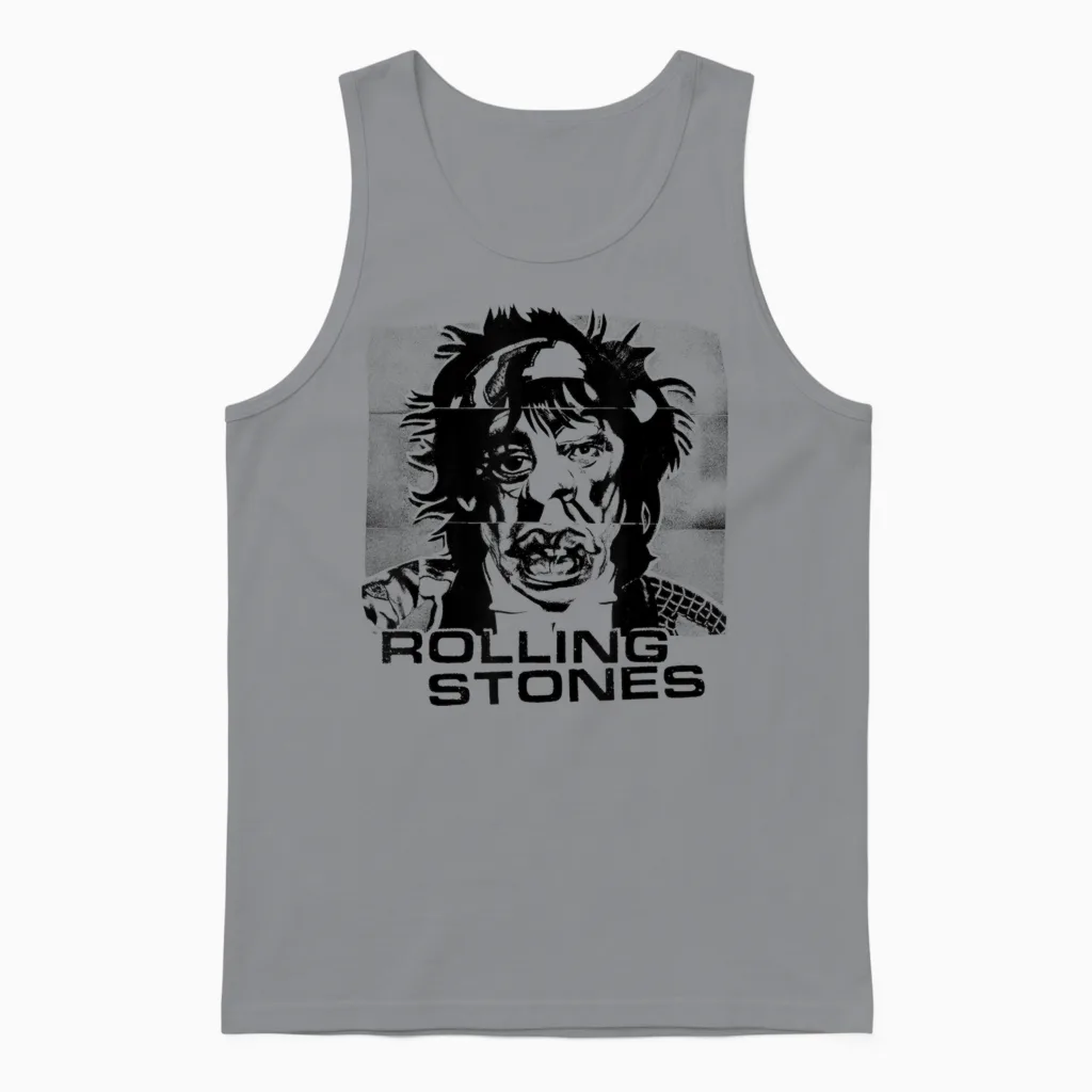Couverture Officielle Rolling Stones Langues étrangères Unisex Tank Top in Sport Grey