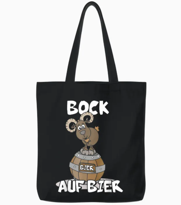 Bock Auf Bier Biertrinker Alkohol Bier Saufen T-Shirt, Black Tote Bags in Black