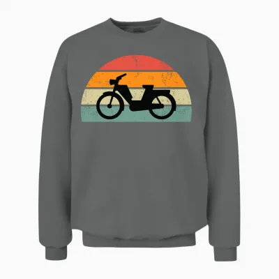 Mobylette Homme Humour Motobécane Idée Cadeau Drôle Vintage T-Shirt Haut De Gamme Unisex Sweatshirt - Graphite Heather