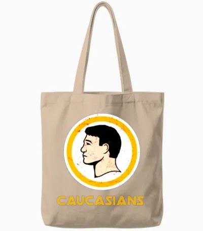 Caucasians Tote Bags - Natural