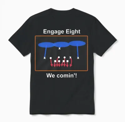 Engage Eight - We Comin (football) Unisex T-Shirt - Black