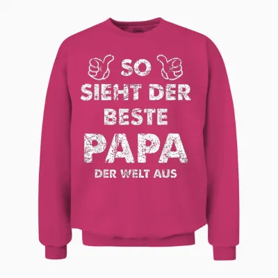 T-Shirt with German Text Funny "so Sieht Der Beste Papa Der Welt" [german Language, Black Unisex Sweatshirt - Heliconia