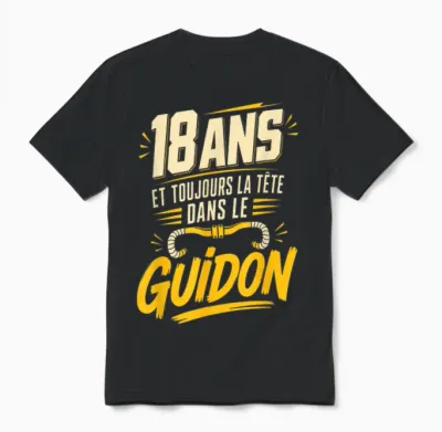 18 Ans Vélo Homme Humour Cycliste Cadeau Anniversaire Unisex T-Shirt - Black