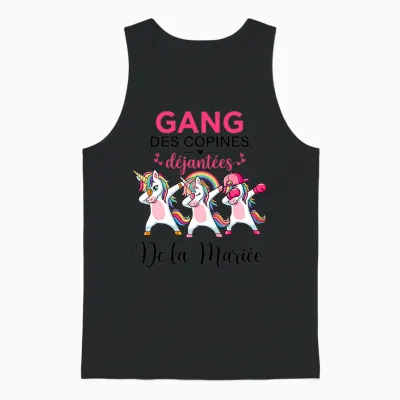 Gang Des Copines Déjantées De La Mariée Future Mariée Evjf T-Shirt Haut De Gamme Unisex Tank Top - Black