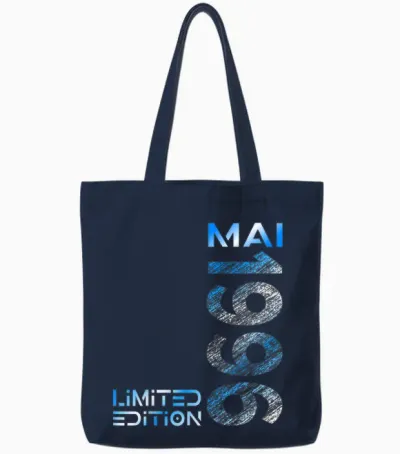 Limited Edition Mai 1996 Mann Frau 30. Geburtstag Tote Bags - Navy