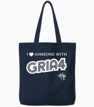 I Love Someone with Gria4 Tote Bags - Navy