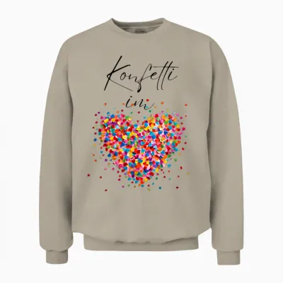 Confetti in the Heart Fancy Dress Carnival Costume Replacement Unisex Sweatshirt - Sand