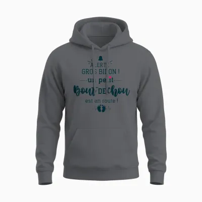 Future Maman 2025 Announcement Pregnant Woman Baby En Route T-Shirt, White, S Unisex Hoodie - Charcoal