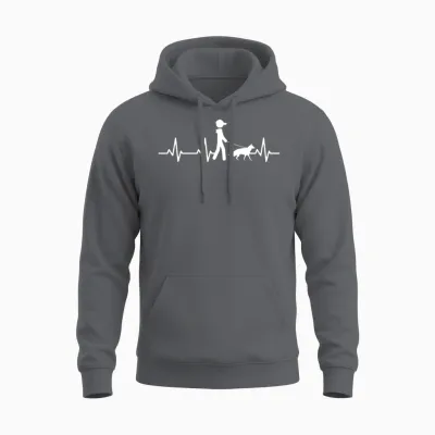 Dog Drawing Unisex Hoodie - Charcoal