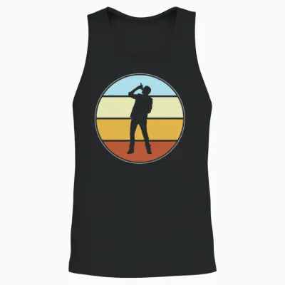 Singing Retro Unisex Tank Top - Black