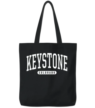 College Style Keystone Colorado Tote Bags - Black