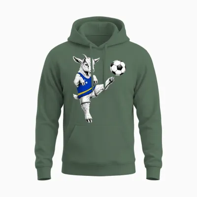 Curacaoan Football Player Curaçao Lustiger Fußball Unisex Hoodie - Military Green