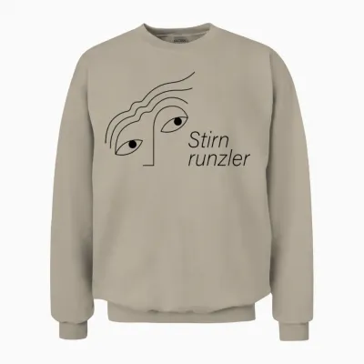 Stirnrunzler White Unisex Sweatshirt - Sand