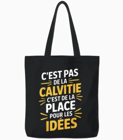 C'est Pas De La Balvitie Humour Man Bald Tote Bags - Black