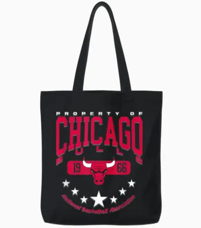 Nba-Offizieller Chicago Bulls Rising Star Tote Bags - Black