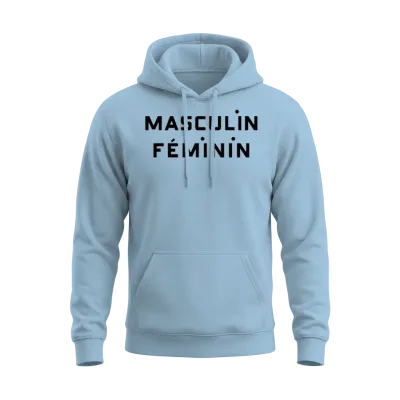 Masculin Féminin Unisex Hoodie - Light Blue