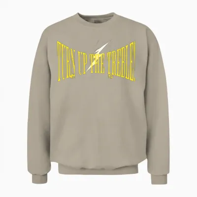 Turn Up the Table – Bold Music Dj Design Unisex Sweatshirt - Sand