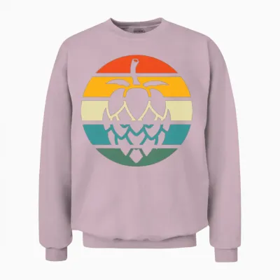 Cool Beer Hops Retro Unisex Sweatshirt - Light Pink