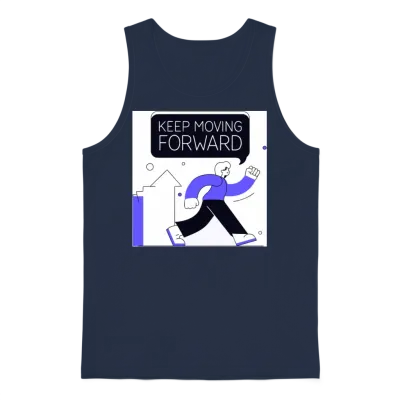 Keep Moving Forward Unisex Tank Top - Navy